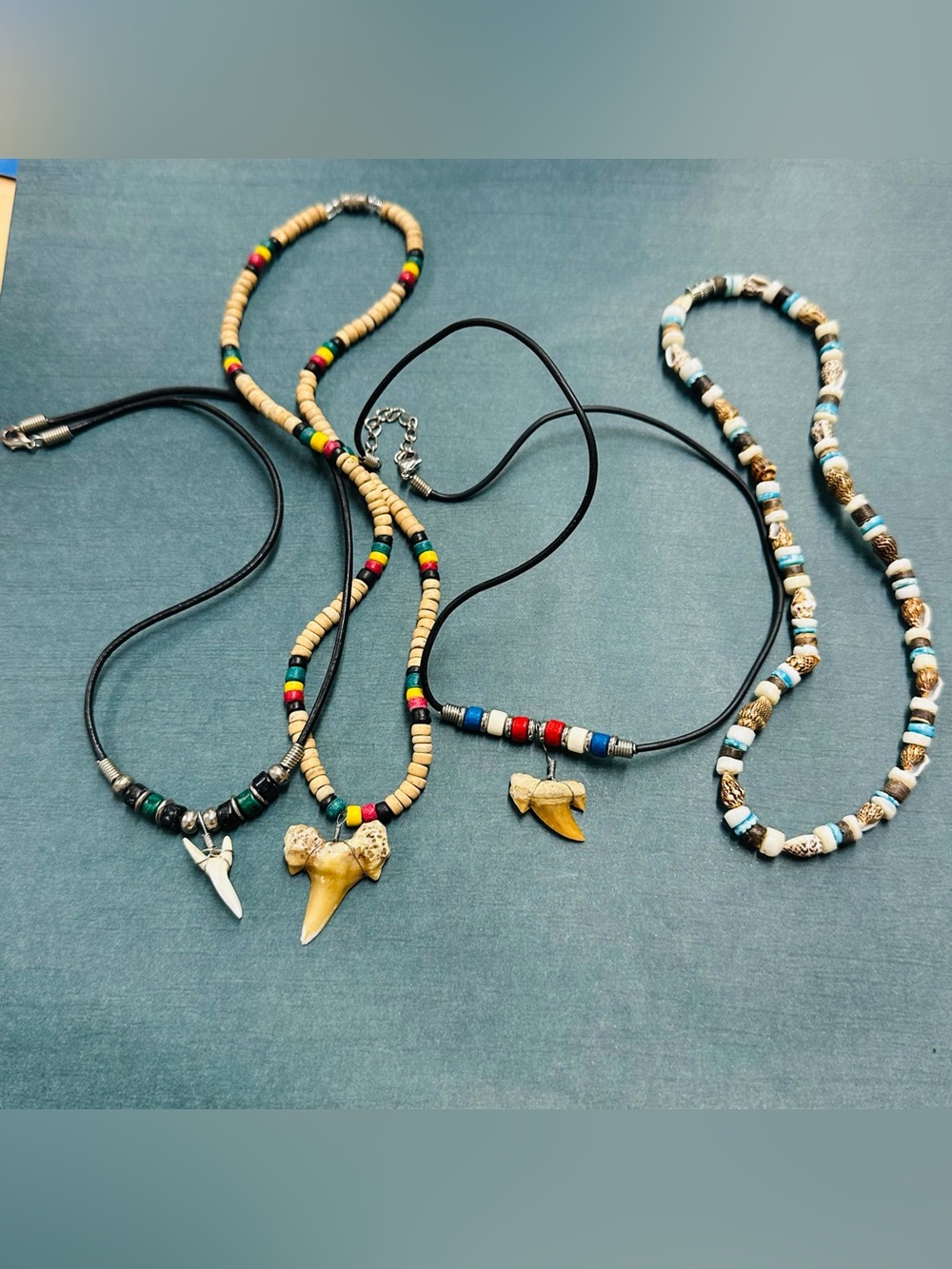 Shark tooth Beach Shell Necklace Bundle B12